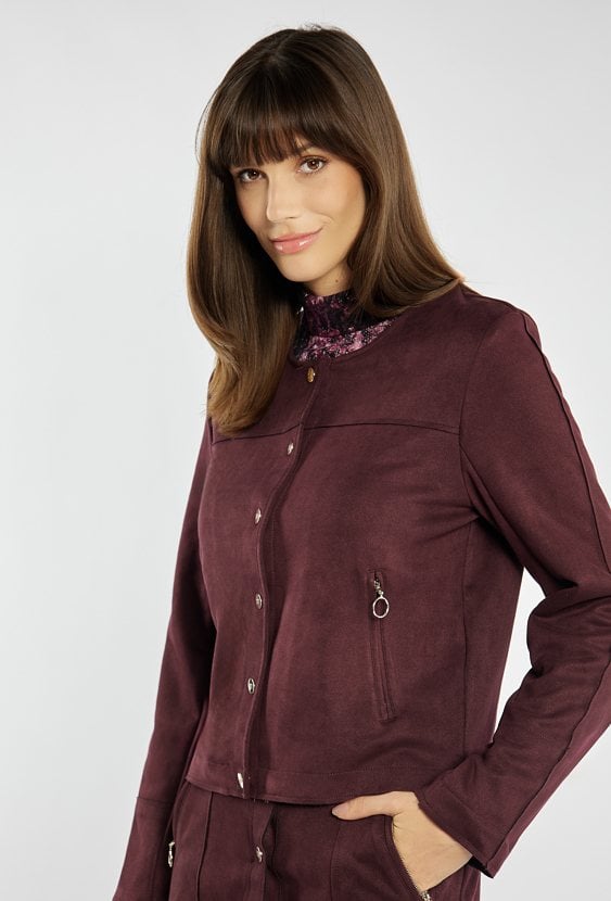 Żakiet z imitacji zamszu