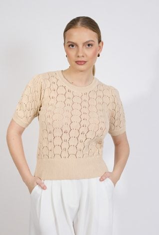 Sweter z ażurowym wzorem