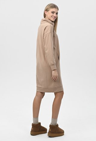 Bawełniana dresowa sukienka damska z golfem