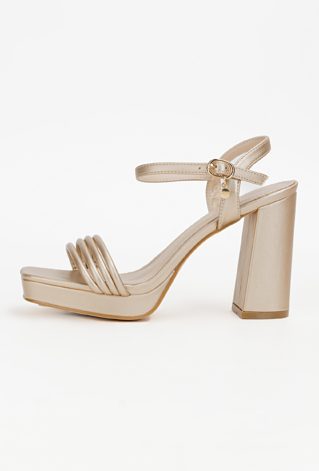 Złote sandały damskie