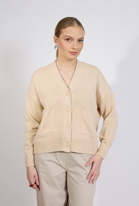 Kardigan damski z kieszonkami