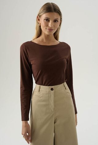 Bawełniana bluzka z długim rękawem