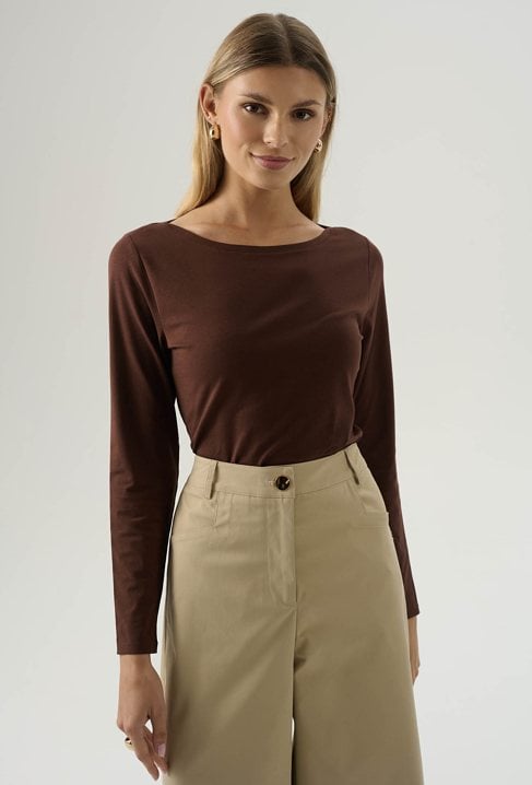 Bawełniana bluzka z długim rękawem