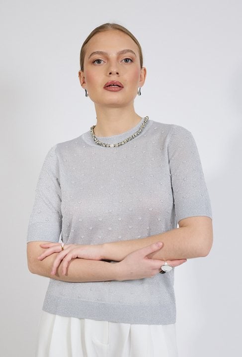 Sweter z krótkim rękawem