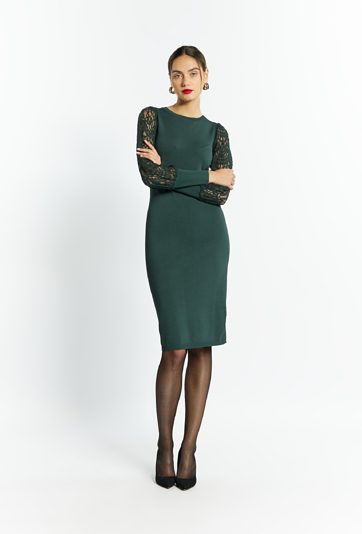 Sukienka damska z bufiastymi rękawami