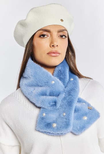 Krótki szalik z koralikami