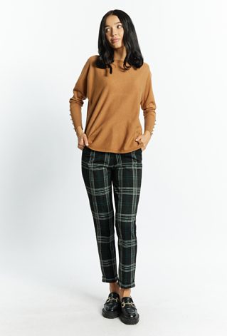 Sweter damski z ozdobnymi guzikami