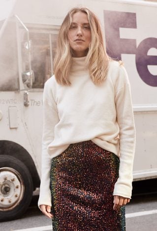 Biały mięciutki golf