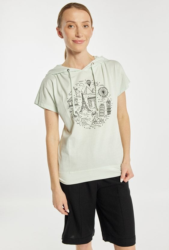 T-shirt z kapturem