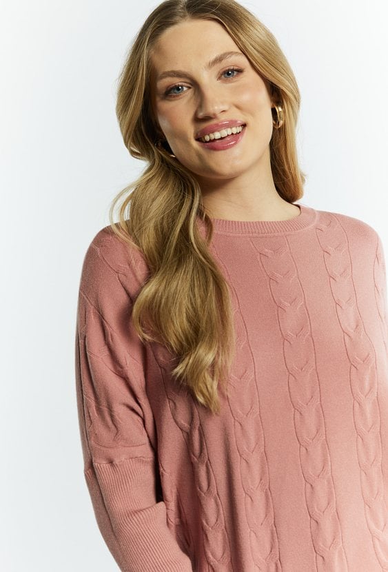 Sweter damski ze splotem