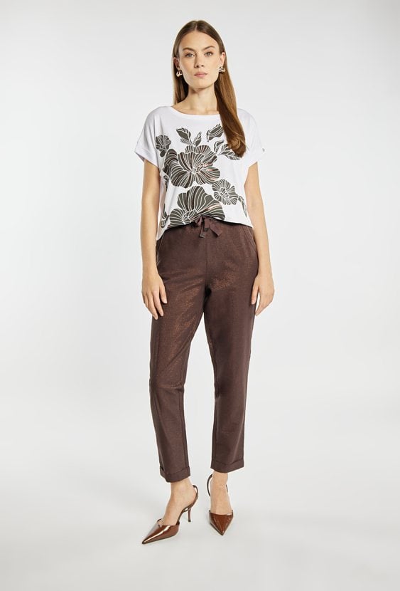 Spodnie z dodatkiem lnu