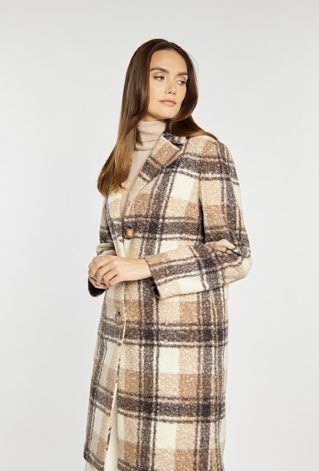 Płaszcz damski  w kratę