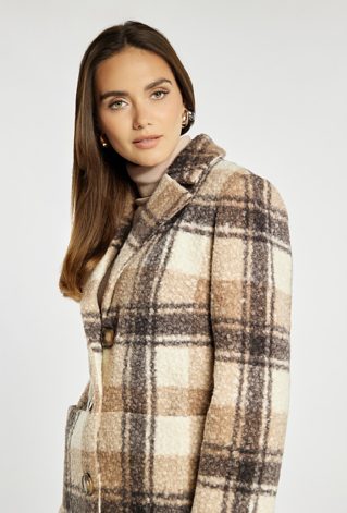 Płaszcz damski  w kratę