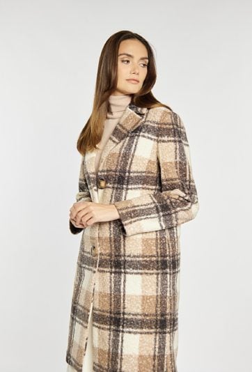 Płaszcz damski  w kratę