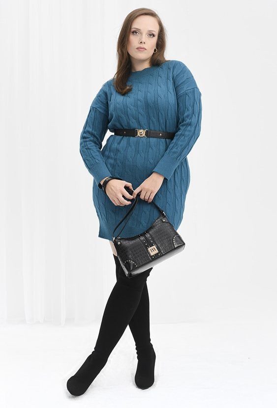 Swetrowa sukienka damska