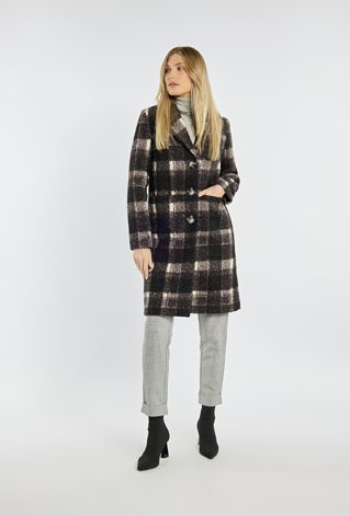 Płaszcz damski  w kratę
