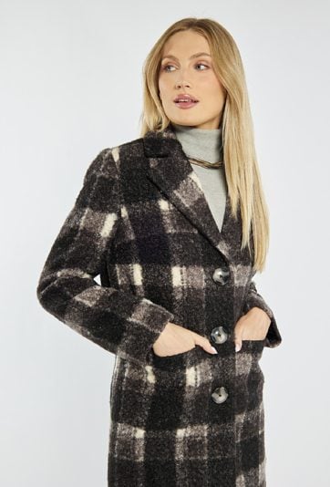 Płaszcz damski  w kratę