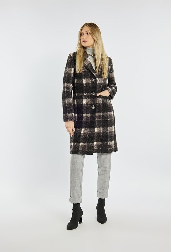 Płaszcz damski  w kratę