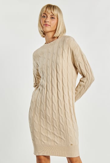 Swetrowa sukienka damska