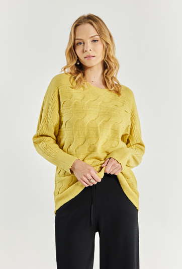 Sweter damski z dodatkiem wiskozy