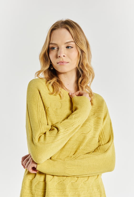 Sweter damski z dodatkiem wiskozy