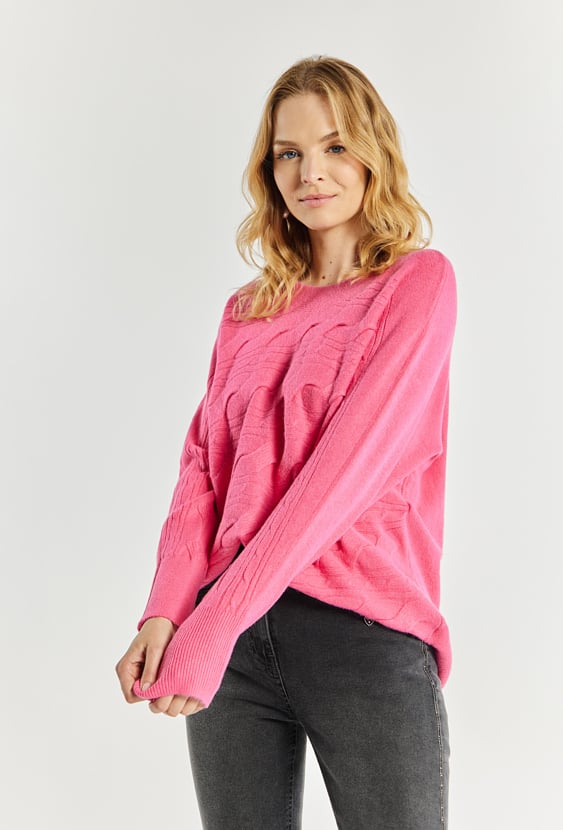 Sweter damski z dodatkiem wiskozy