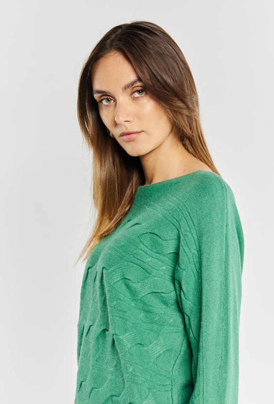 Sweter damski z dodatkiem wiskozy