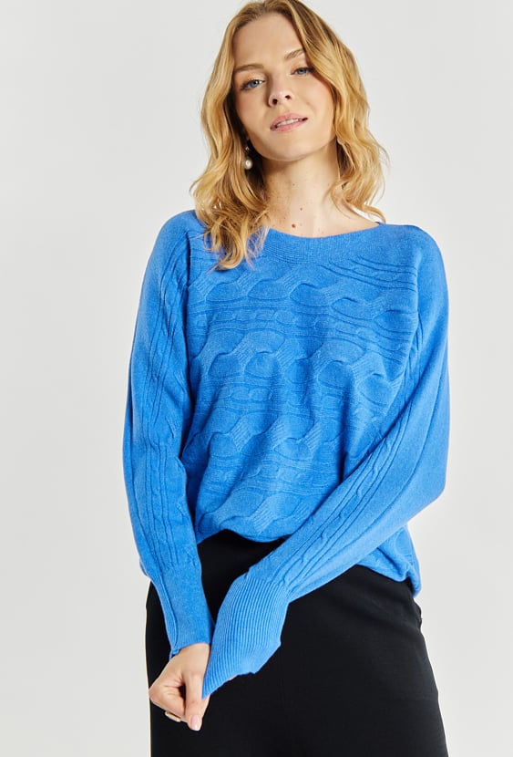 Sweter damski z dodatkiem wiskozy