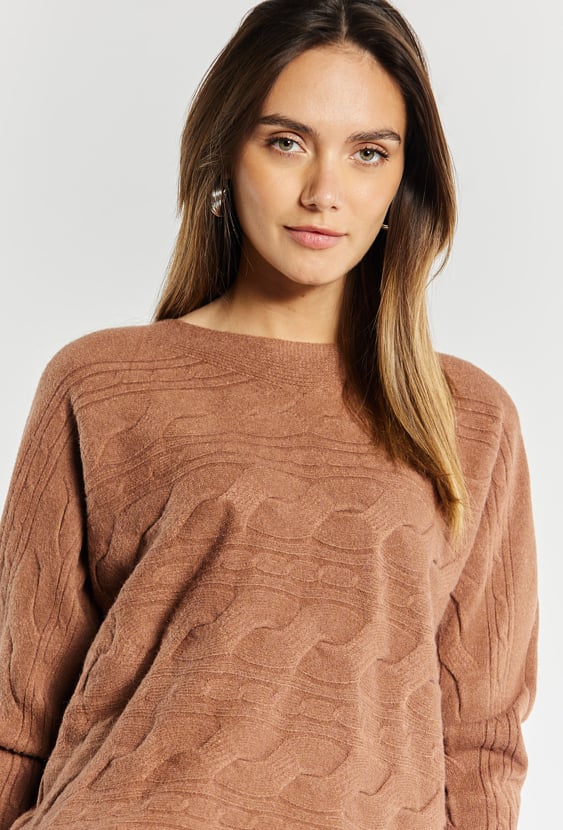 Sweter damski z dodatkiem wiskozy