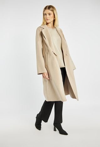 Elegancki płaszcz z wiązaniem