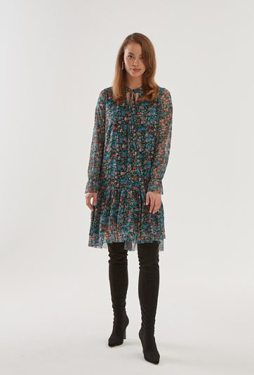 Wzorzysta siateczkowa sukienka