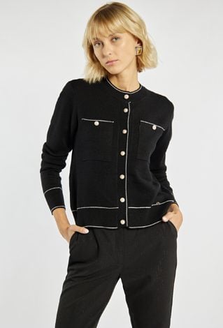 Rozpinany sweter z kieszonkami