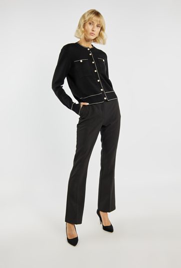 Rozpinany sweter z kieszonkami