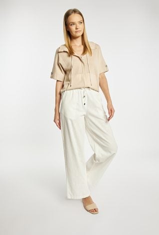 Spodnie z dodatkiem lnu