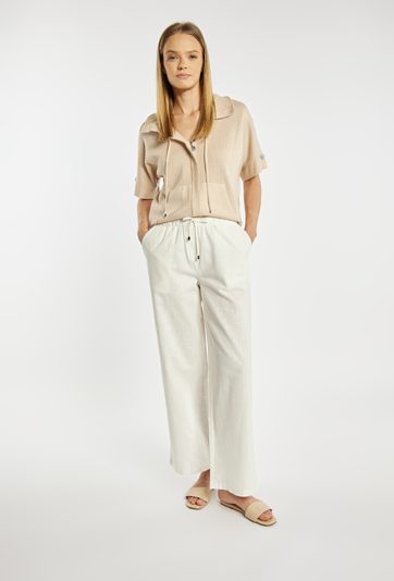 Spodnie z dodatkiem lnu