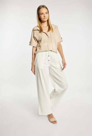 Spodnie z dodatkiem lnu