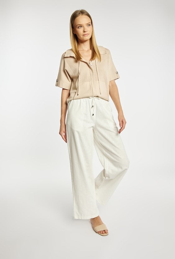 Spodnie z dodatkiem lnu