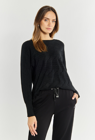 Sweter damski z dodatkiem wiskozy