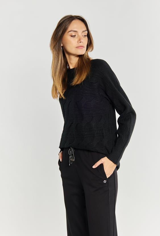 Sweter damski z dodatkiem wiskozy