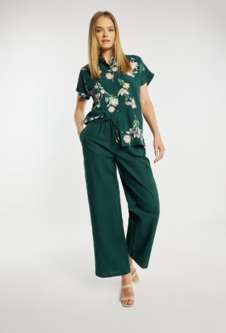 Spodnie z dodatkiem lnu