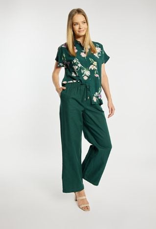 Spodnie z dodatkiem lnu