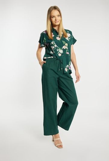 Spodnie z dodatkiem lnu