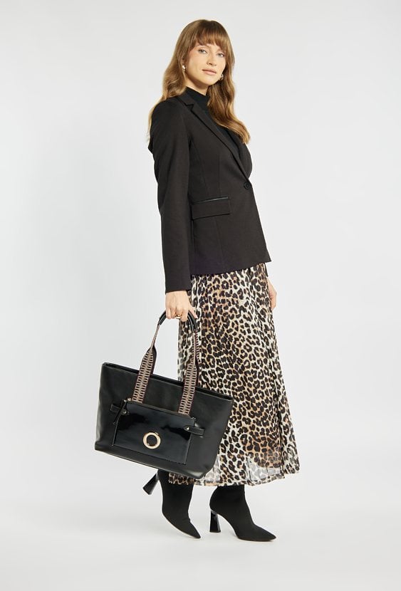 Duża, trzykomorowa torba