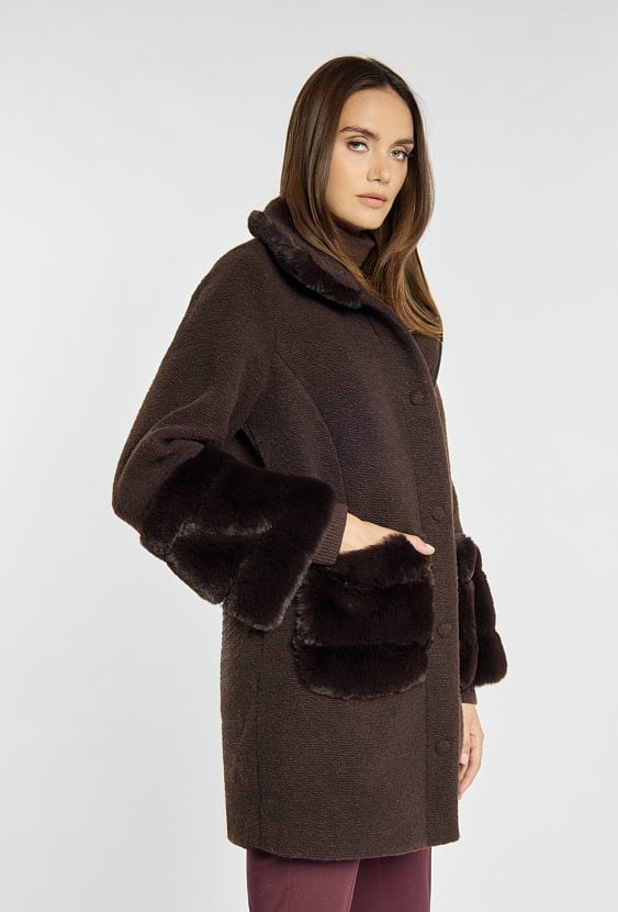 Kurtka damska z futerkiem