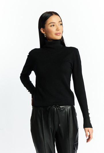 Golf damski z guzikami