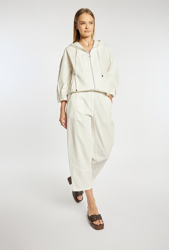 Spodnie z dodatkiem lnu