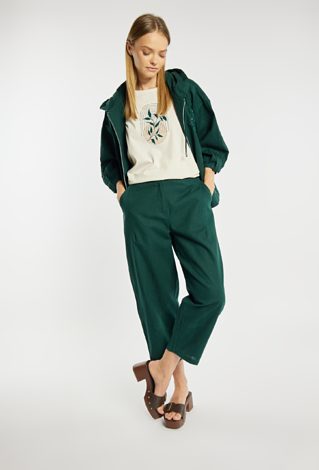 Spodnie z dodatkiem lnu