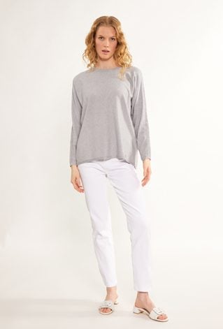 Sweter damski z połyskującą nicią