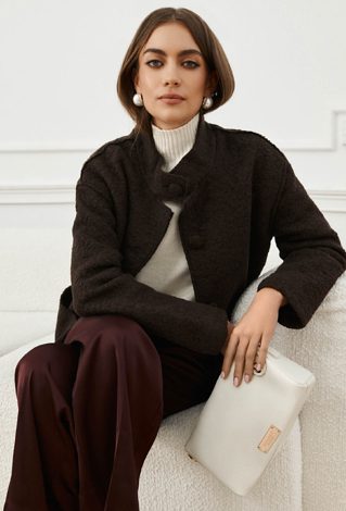 Płaszcz z dodatkiem wełny