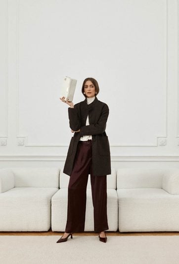 Płaszcz z dodatkiem wełny